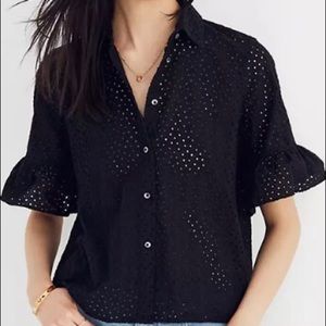 Eyelet Bell-Sleeve Shirt Madewell
